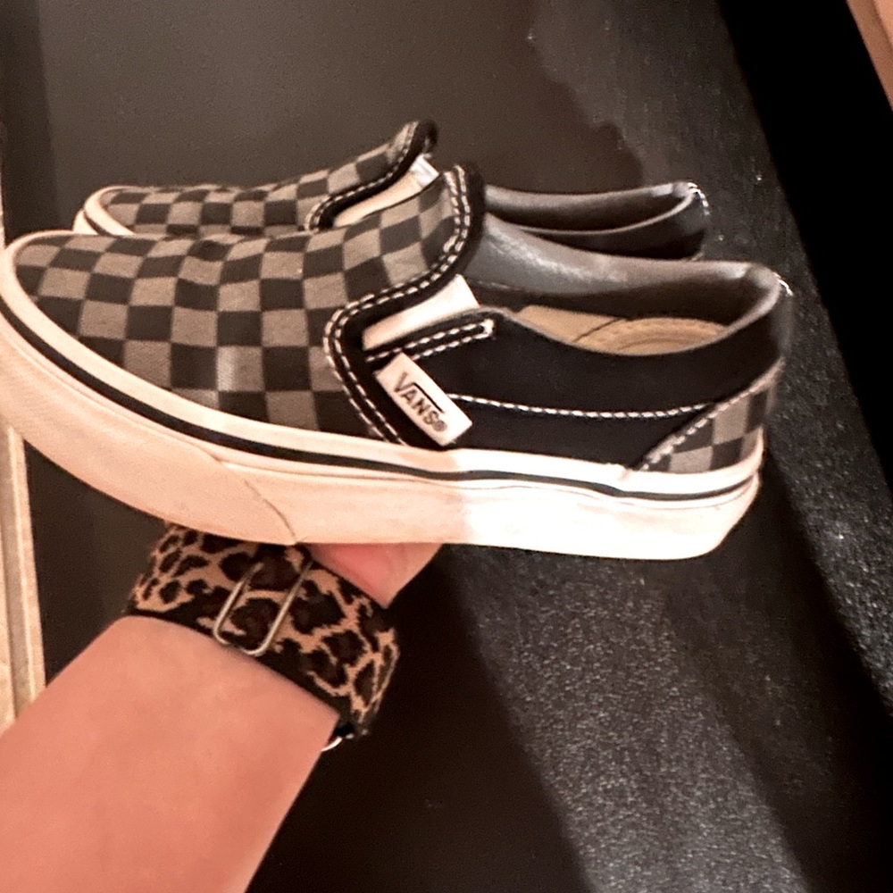 Vans checked slip-on kids